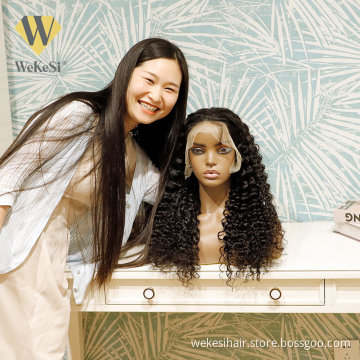 Natural Human Hair Wigs For Black Women Virgin Brazilian Lace Front Wig Brazilian Water Wave 100% Human Hair Hd Lace Wig